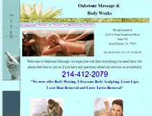 Tablet Screenshot of oakstonemassage.com